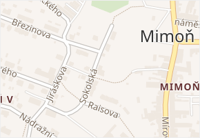 Sokolská v obci Mimoň - mapa ulice