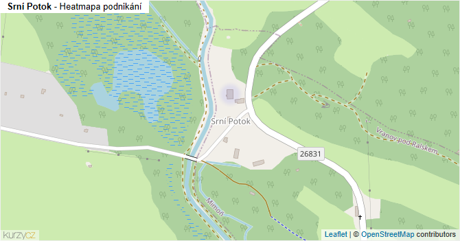 Srní Potok - mapa podnikání