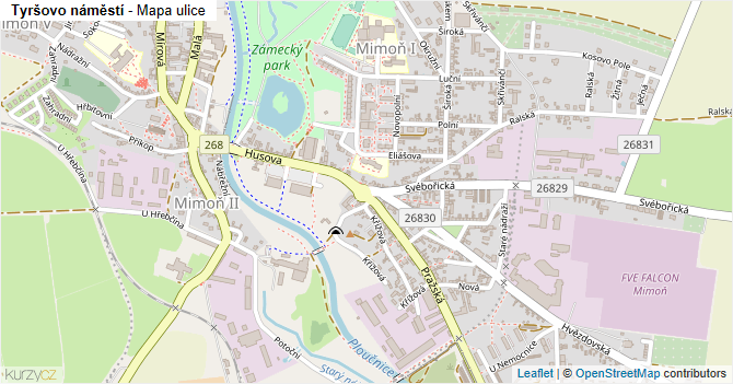 Tyršovo náměstí - mapa ulice