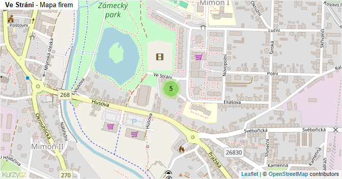 Ve Stráni - mapa firem