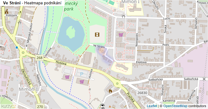 Ve Stráni - mapa podnikání