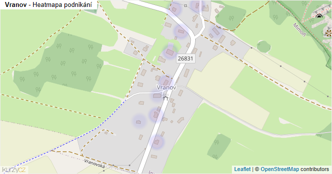 Vranov - mapa podnikání