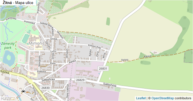 Žitná - mapa ulice