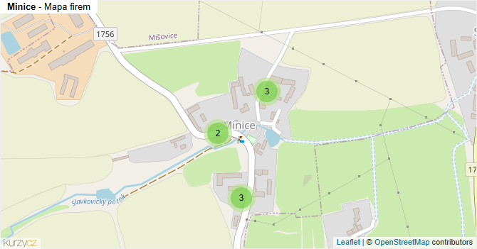 Minice - mapa firem