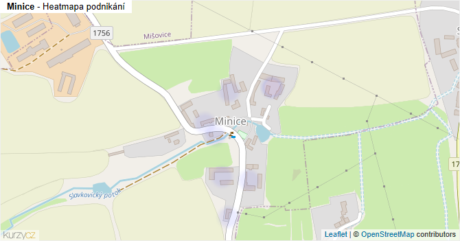 Minice - mapa podnikání