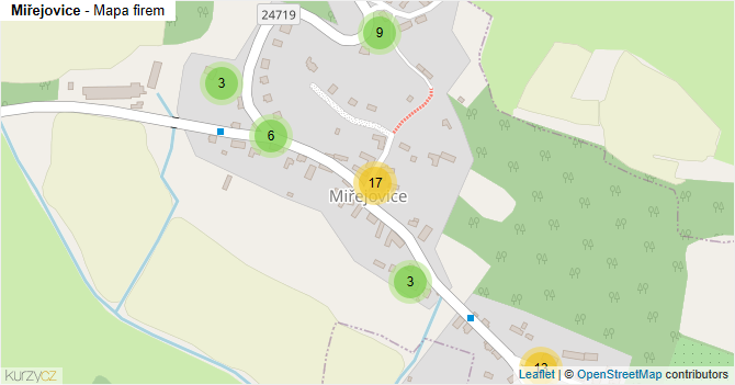 Miřejovice - mapa firem