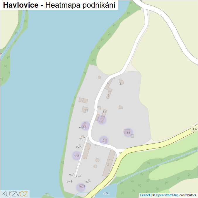 Mapa Havlovice - Firmy v části obce.