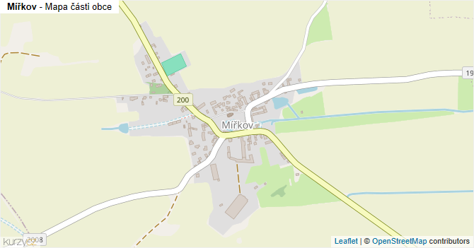 Mířkov - mapa části obce