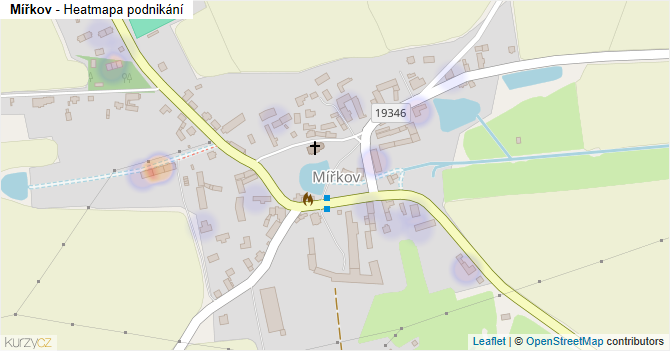 Mířkov - mapa podnikání