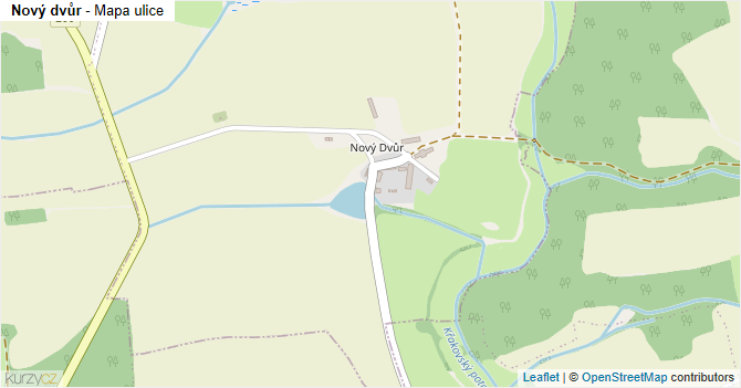 Nový dvůr - mapa ulice