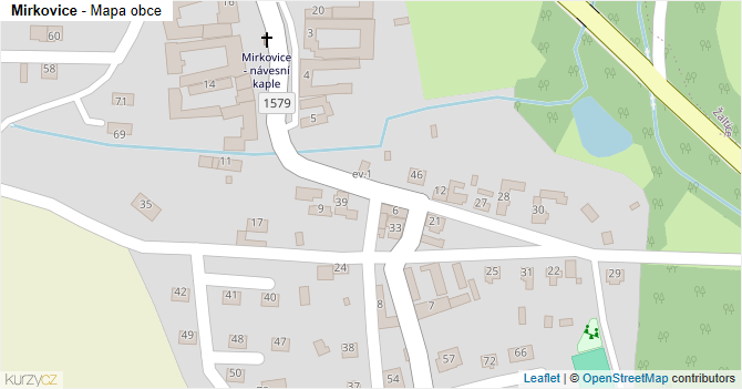 Mirkovice - mapa obce