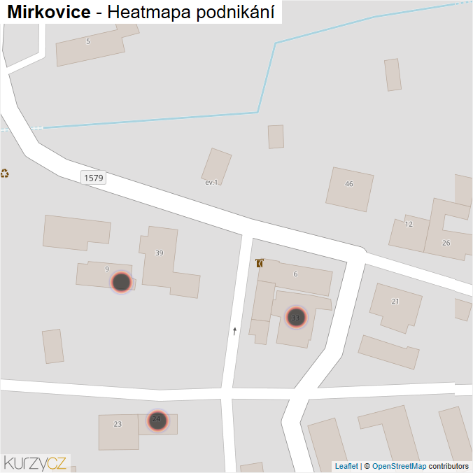 Mapa Mirkovice - Firmy v obci.