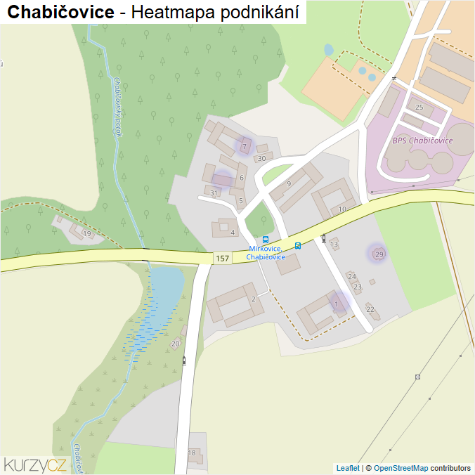 Mapa Chabičovice - Firmy v části obce.