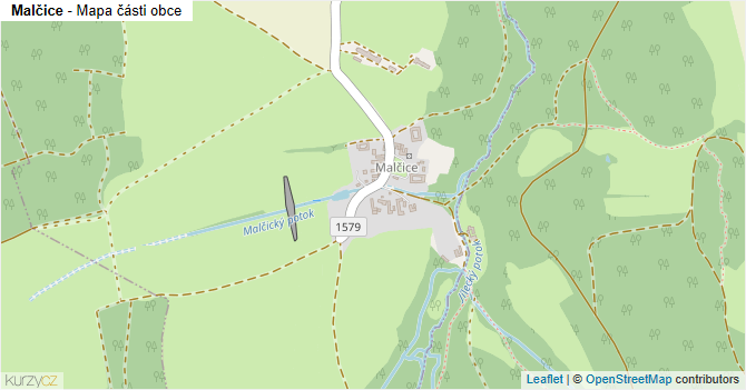 Malčice - mapa části obce