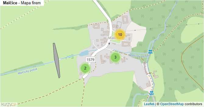 Malčice - mapa firem