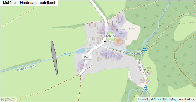 Malčice - mapa podnikání