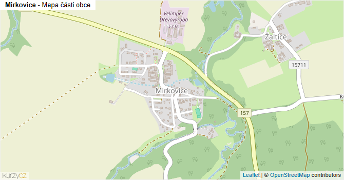 Mirkovice - mapa části obce