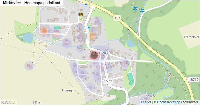 Mirkovice - mapa podnikání