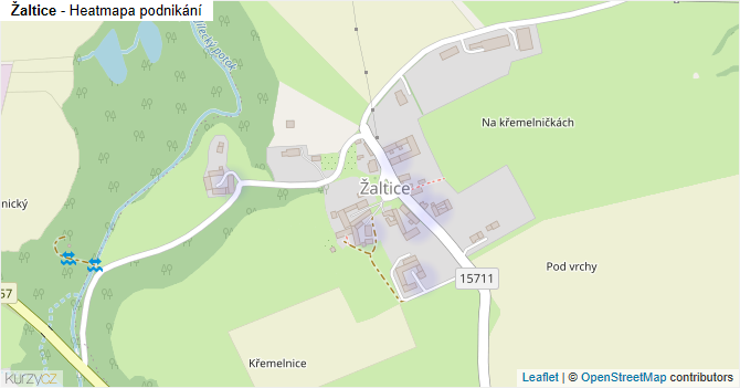 Žaltice - mapa podnikání