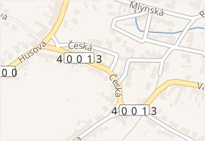Česká v obci Miroslav - mapa ulice