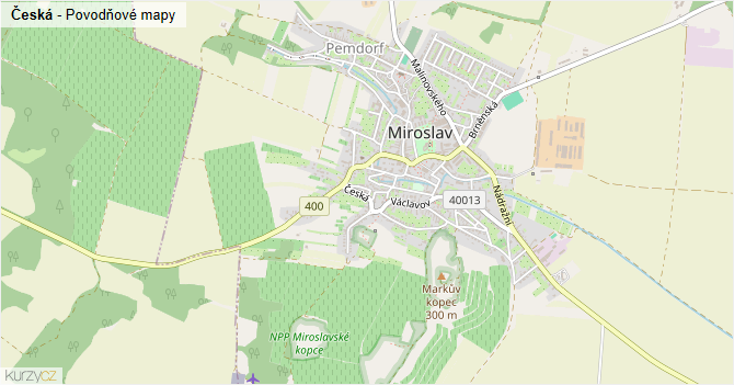 Česká - záplavové mapy stoleté vody