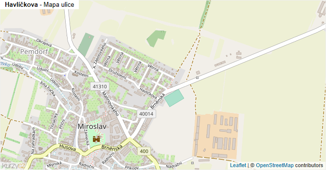 Havlíčkova - mapa ulice