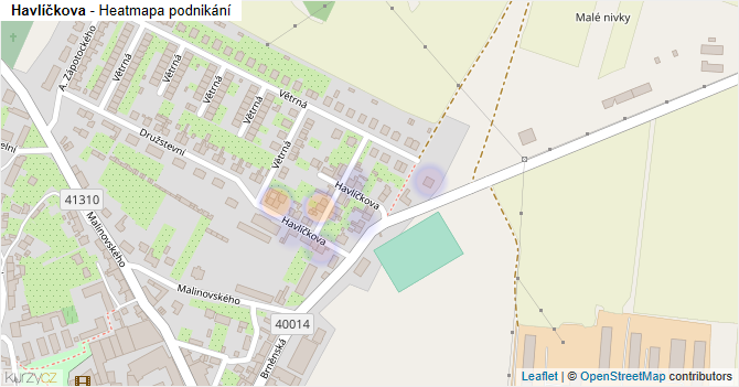 Havlíčkova - mapa podnikání