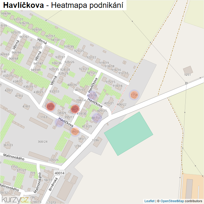 Mapa Havlíčkova - Firmy v ulici.
