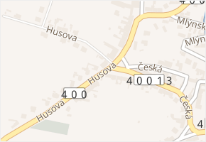 Husova v obci Miroslav - mapa ulice