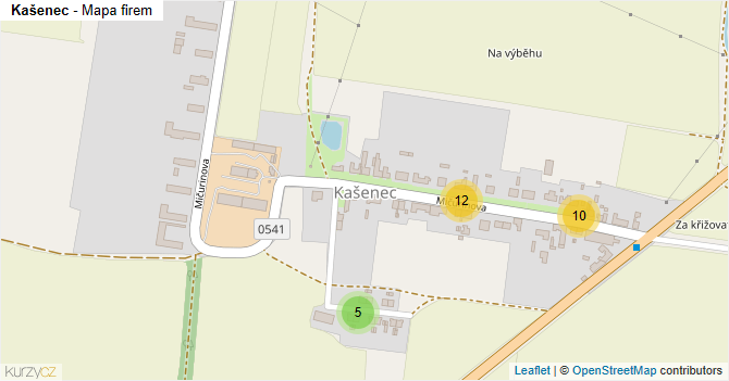 Kašenec - mapa firem