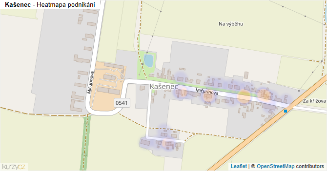 Kašenec - mapa podnikání