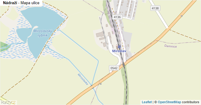 Nádraží - mapa ulice