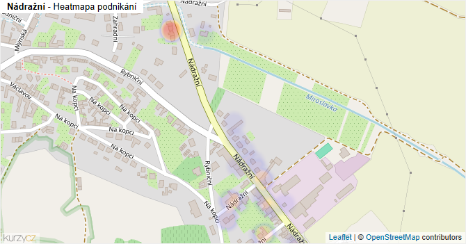 Nádražní - mapa podnikání