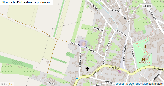 Nová čtvrť - mapa podnikání