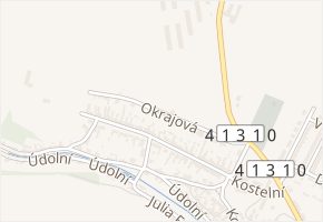 Okrajová v obci Miroslav - mapa ulice