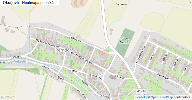 Okrajová - mapa podnikání