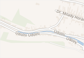 Údolní v obci Miroslav - mapa ulice