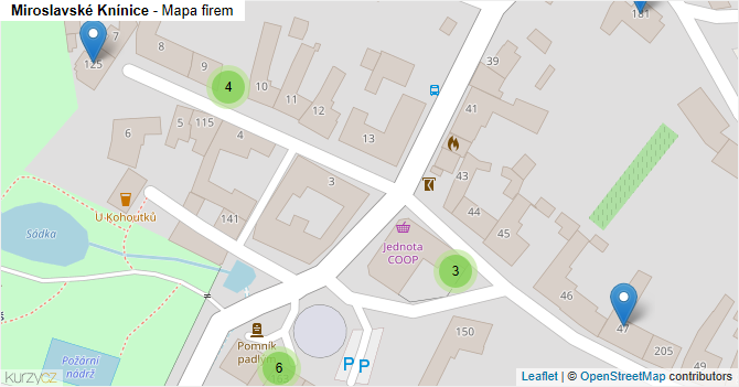 Miroslavské Knínice - mapa firem