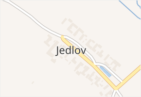 Jedlov v obci Mirošov - mapa části obce