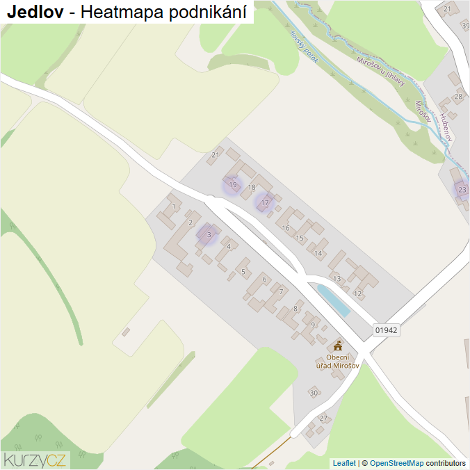 Mapa Jedlov - Firmy v části obce.