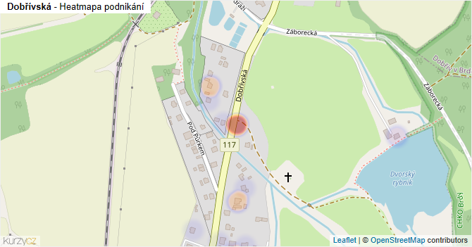 Dobřívská - mapa podnikání