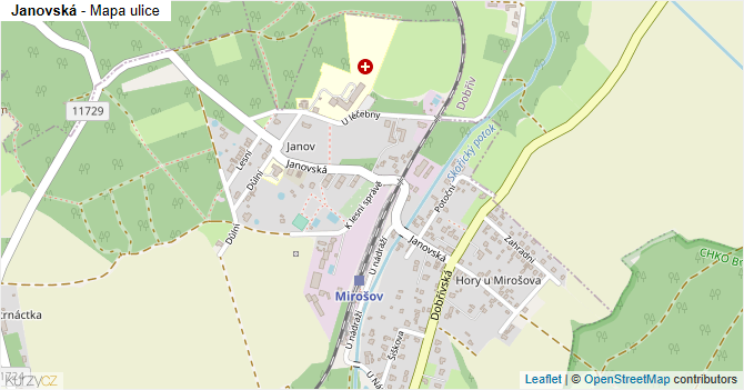 Janovská - mapa ulice