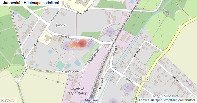Janovská - mapa podnikání