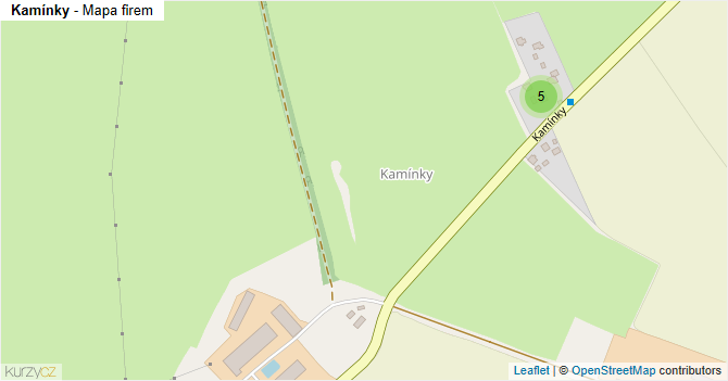 Kamínky - mapa firem