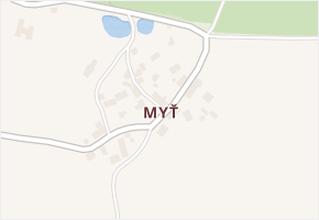 Myť v obci Mirošov - mapa části obce
