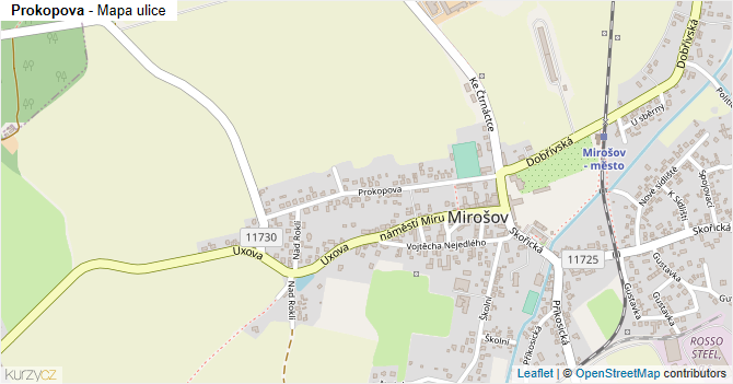 Prokopova - mapa ulice