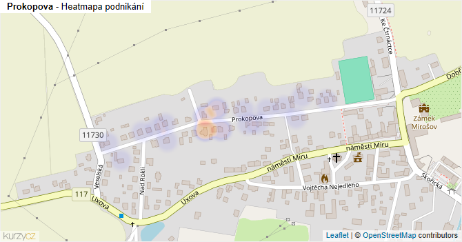 Prokopova - mapa podnikání