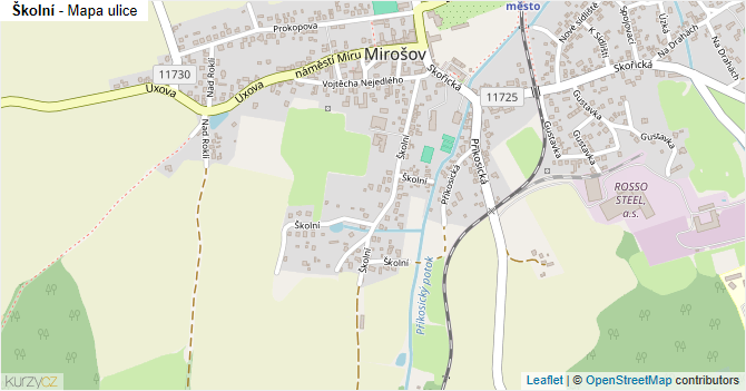 Školní - mapa ulice