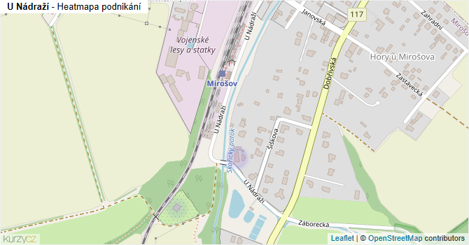 U Nádraží - mapa podnikání