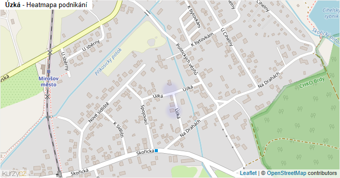 Úzká - mapa podnikání